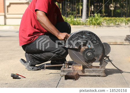 unidentified man using Steel cut 18520158