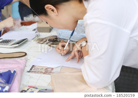 business womans filling agreement form 18520159