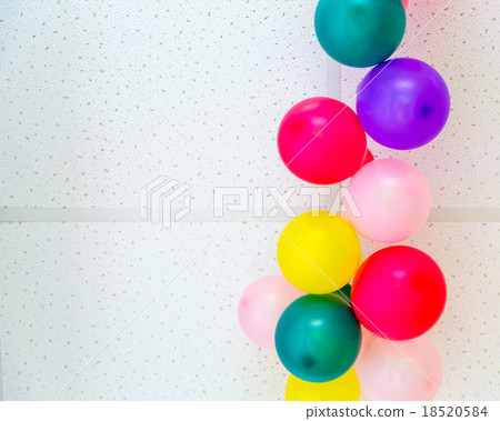 Colorful balloons on ceiling Colorful balloons on ceiling 18520584