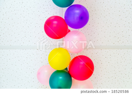 Colorful balloons on ceiling Colorful balloons on ceiling 18520586