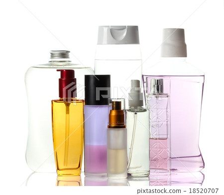 Bottle of moisturizer on white background Bottle of moisturizer on white background 18520707