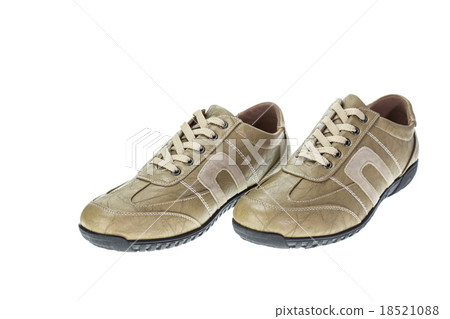 New brown shoe isolated on white 18521088