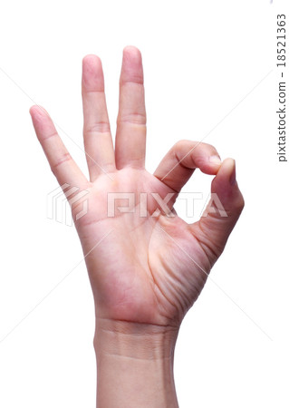 hand sign ok 18521363