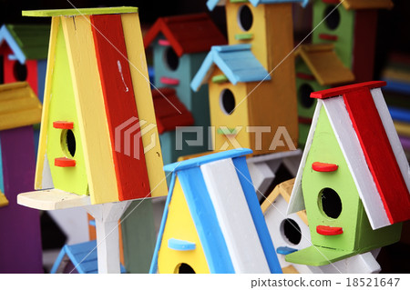 colorful bird house colorful bird house 18521647