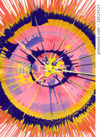 Abstract expressionism painting - Pink Burst 18524123