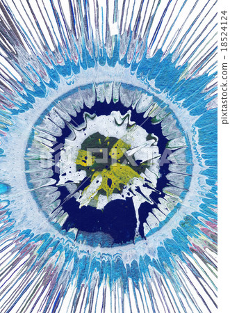 Abstract expressionism painting - Blue Illusion 18524124