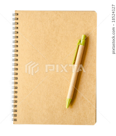 Recycle brown paper notebook and pen Recycle brown paper notebook and pen 18524127