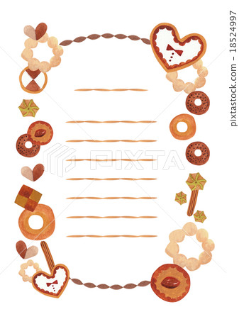 Valentine's cookie card (with ruled line) 18524997