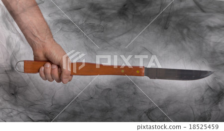 Hand hold of BBQ equipment 18525459