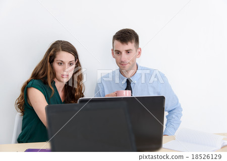 Business people Having Meeting Around Table Business people Having Meeting Around Table 18526129