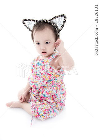 Closeup photo of beautiful cute asian baby' Closeup photo of beautiful cute asian baby' 18526131