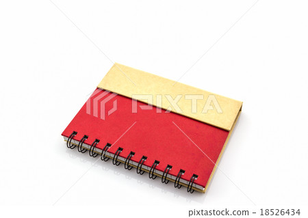 Red diary book on white background. Red diary book on white background. 18526434