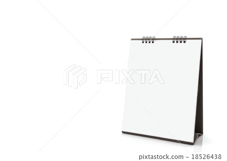 Blank paper desk spiral calendar. 18526438