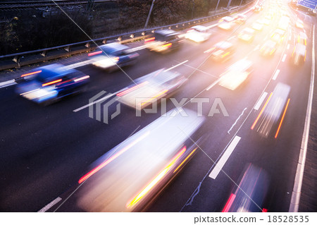 Stock Photo: Traffic on highway with light effect