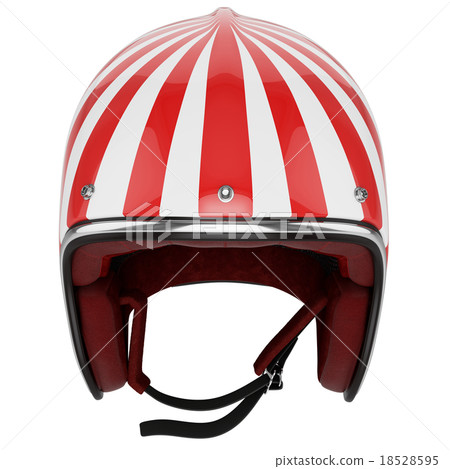 Motorcycle helmet red white classic Motorcycle helmet red white classic 18528595