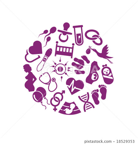 pregnancy icons in circle pregnancy icons in circle 18529353