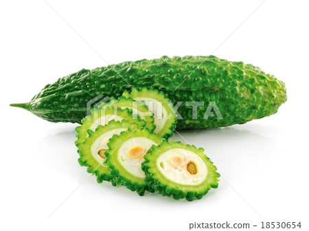 Bitter melon isolated on white background Bitter melon isolated on white background 18530654