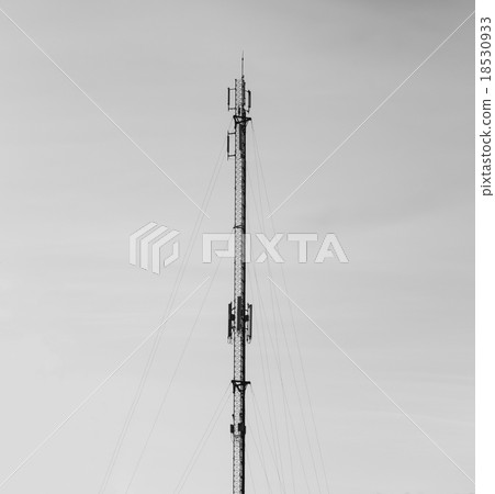 Antenna and sky on black and white theme 18530933