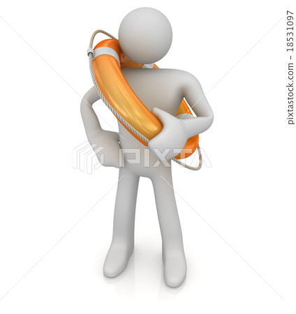 Man with Lifebuoy 18531097