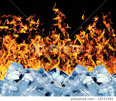 Burning ice cube Burning ice cube 18531492