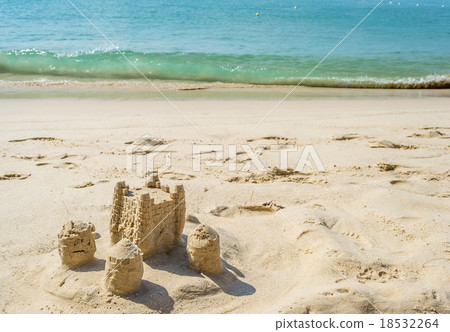 Sand Castle on Beach  18532264