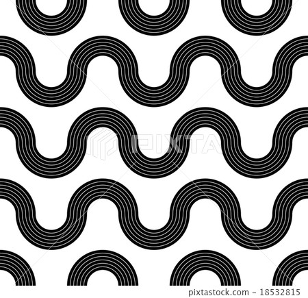 seamless wave line  vintage style background vecto 18532815
