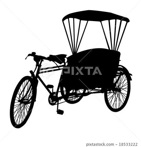 three wheel bicycle taxi silhouette vector three wheel bicycle taxi silhouette vector 18533222