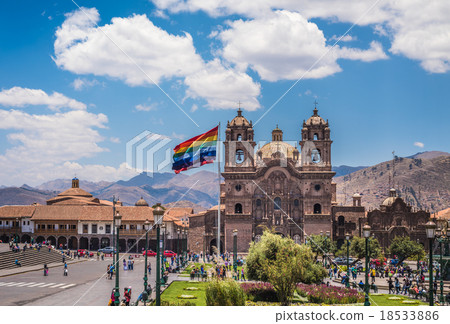 Plaza de Armas in historic center of Cusco, Peru 18533886