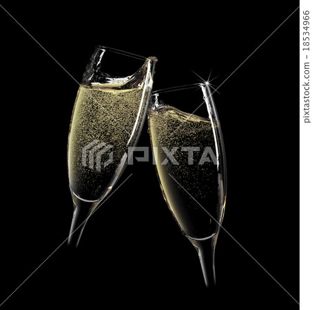 Cheers! Two champagne glasses Cheers! Two champagne glasses 18534966