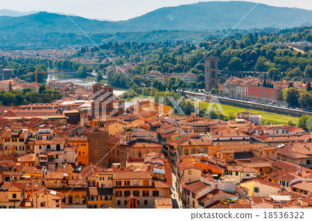 Oltrarno and Porta San Niccolo in Florence, Italy Oltrarno and Porta San Niccolo in Florence, Italy 18536322