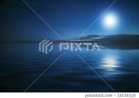 sky at night reflected in water sky at night reflected in water 18536520