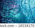 Frosty pattern on window in winter season 18538170