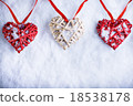 Three  beautiful romantic vintage hearts are 18538178