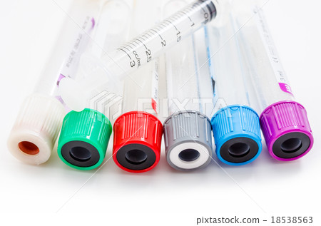 vacuum tubes for collecting blood samples. 18538563