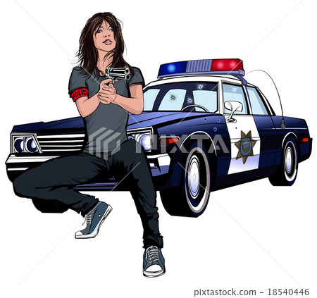 Young female police detective 18540446