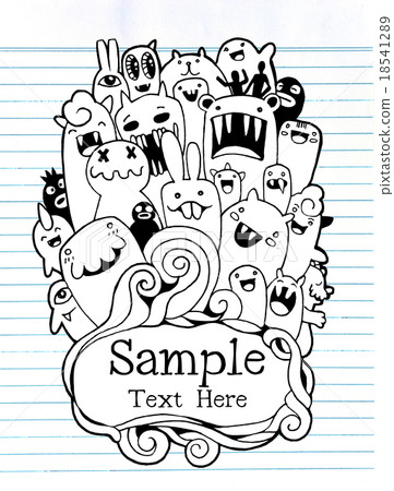 Vector illustration of Monsters and cute alien Vector illustration of Monsters and cute alien 18541289