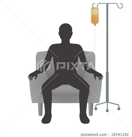 Silhouette of the person receiving the infusion 18541292