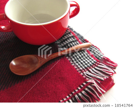 Blanket and soup cup winter image Blanket and soup cup winter image 18541764