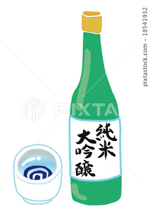 本地插圖新潟清酒 18541932
