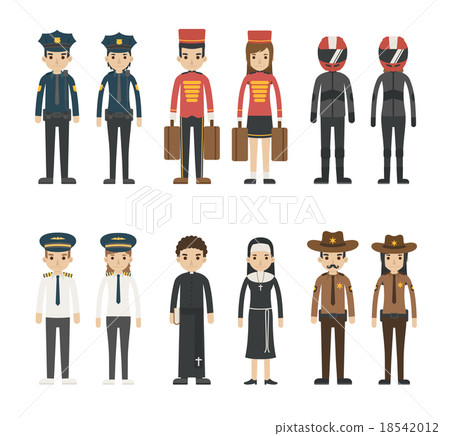 Set of profession characters 18542012