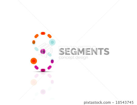 Vector outline minimal abstract geometric logo Vector outline minimal abstract geometric logo 18543745