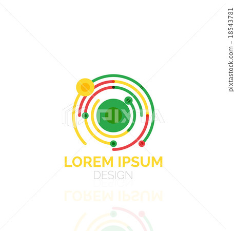 Vector swirl and circles outline minimal abstract Vector swirl and circles outline minimal abstract 18543781
