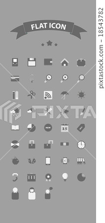 Flat icon : monotone color Set Business 18543782