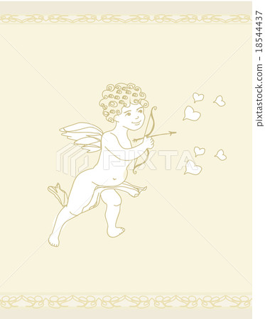 happy valentine's day card with cupid happy valentine's day card with cupid 18544437