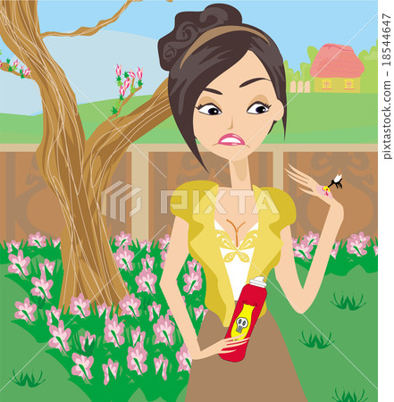 mosquito bites girl in the garden mosquito bites girl in the garden 18544647