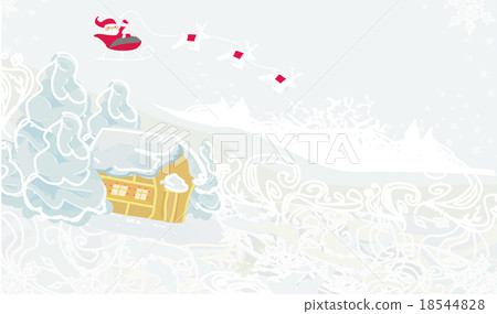 Happy New year card with Santa Claus 18544828