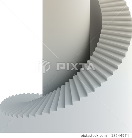Spiral staircase. 3d render on white background 18544974