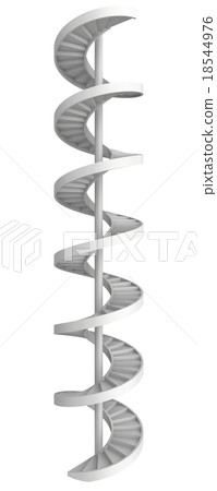 Spiral staircase. 3d render on white background 18544976
