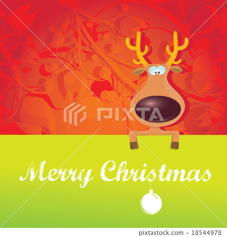 vector cartoon Christmas reindeer character. 18544978