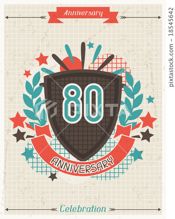 Anniversary abstract background with ribbon and 18545642